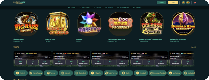 The review site New Online Casinos highlighted LuckyMate for its simple design