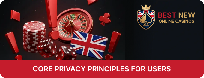 The review site New Online Casinos details its core data privacy and transparency principles
